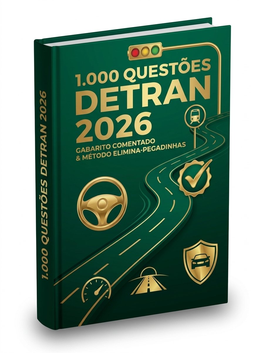 Apostila 1.000 Questões Comentadas Detran - Mockup 3D