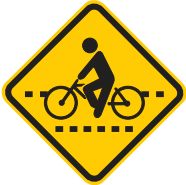 Passagem sinalizada de ciclistas