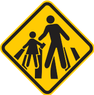 Passagem sinalizada de escolares