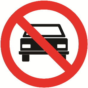 Proibido trânsito de veículos automotores