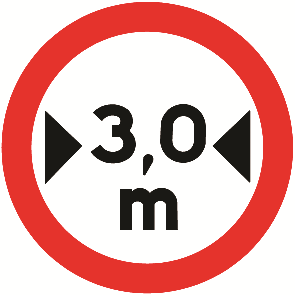 Largura máxima permitida