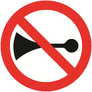 Proibido acionar buzina ou sinal sonoro