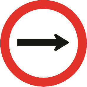 Sentido de circulação da via