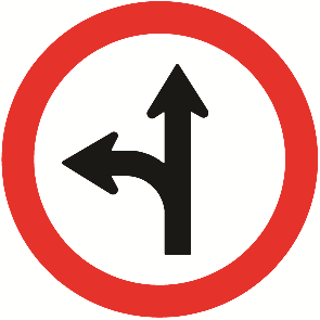Siga em frente ou à esquerda