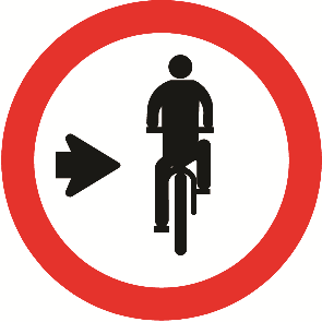 Ciclista, transite à direita