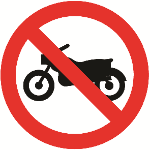 Proibido trânsito de motocicletas, motonetas e ciclomotores