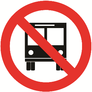 Proibido trânsito de ônibus